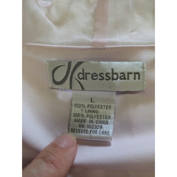 Vintage Y2K DressBarn Light Pink Ruffle Blouse Sheer Fairy Top Frilly Large - Picture 6 of 9